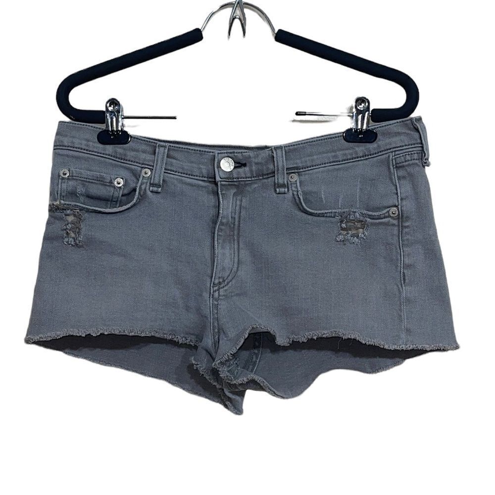 Rag & bone gray/black cut off shorts
